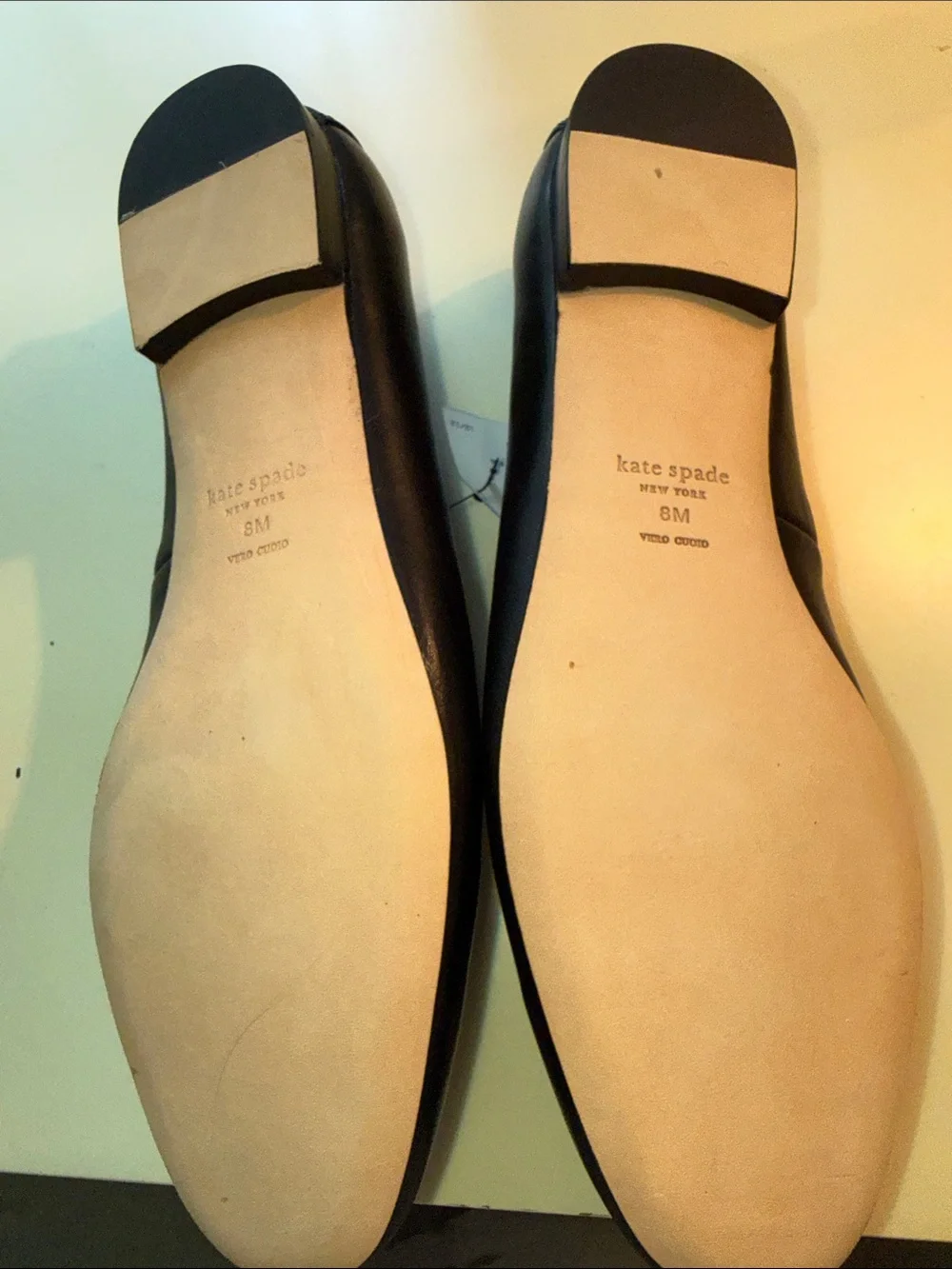 kate spade Black Leather Women's Loafers with Silver Spade Bit